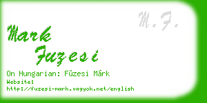 mark fuzesi business card