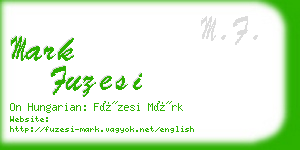 mark fuzesi business card